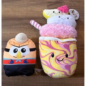 Gigglescape 15.5" Stackable Lemonade & SpongeBob Barnacle Boy Reversible Plush
